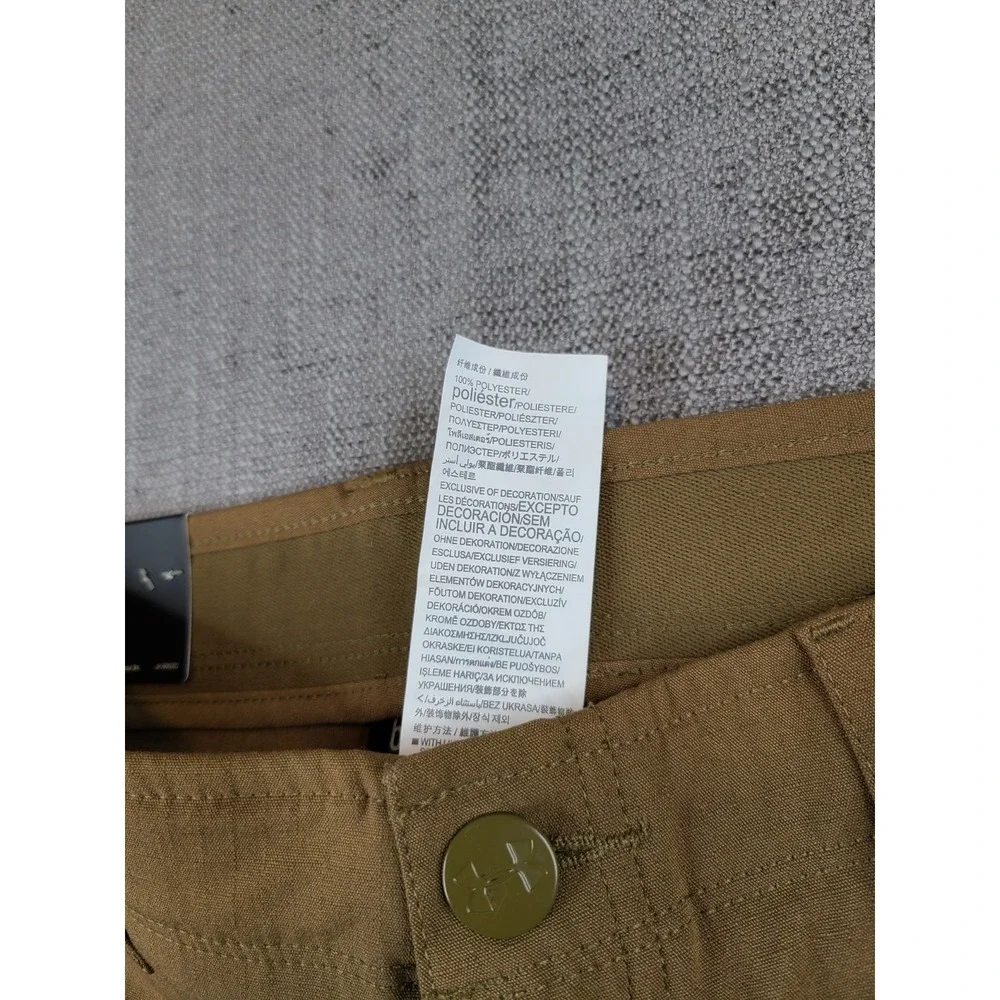 *NWT* Under Armour Pants Women 6 Brown Cargo Tactical Patrol Ripstop Loose Storm - Picture 9 of 9